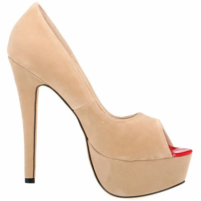 Men's Platform High Heels 14cm Cross-dresser Unisex Drag Queen Sandals Sexy Peep Toe Ankle Strap Stilettos Pumps Party Shoes