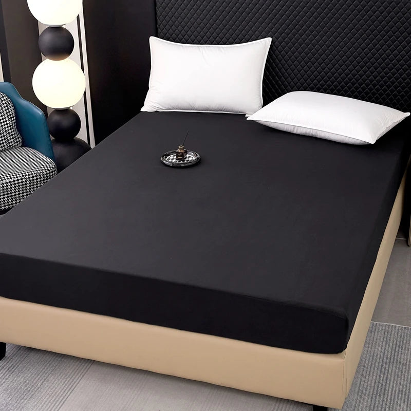 Waterproof Mattress Protector Cover, 100% Polyester & Polyurethane, Hypoallergenic Soft Sanded Fabric, Deep Pocket Fitted Sheet.