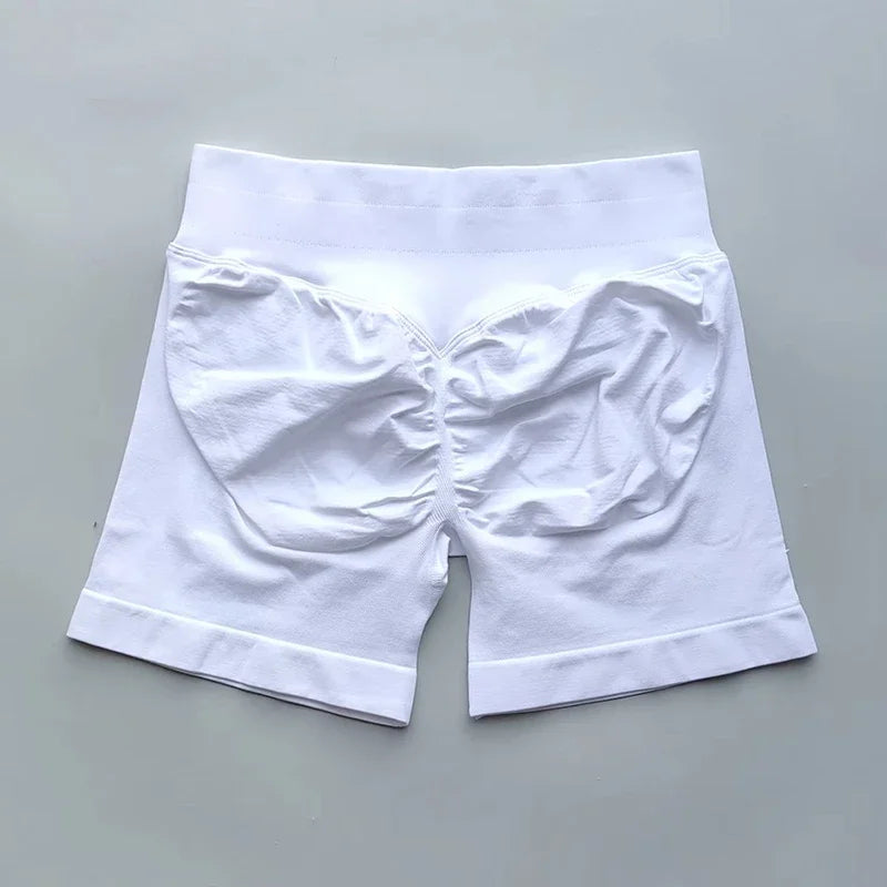 Yoga Shorts Resistance Exercise Shorts Seamless Low Waist Scrunch Bum Gym Shorts Workout Biker Short Stretch Fitness Sportwear.