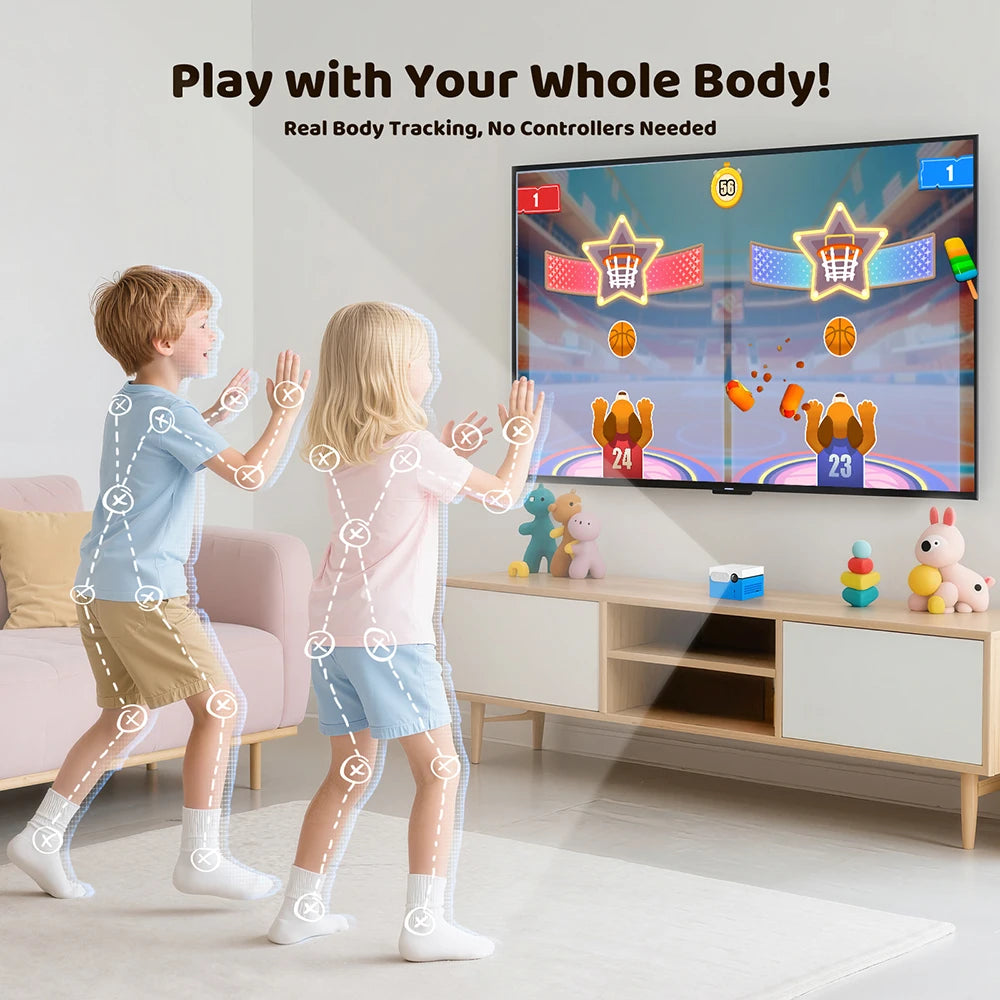 KINHANK MotionX Video Game Console for Kids & Families Ongoing Updates Kids Toy Active Play System Indoor Physical Activity.