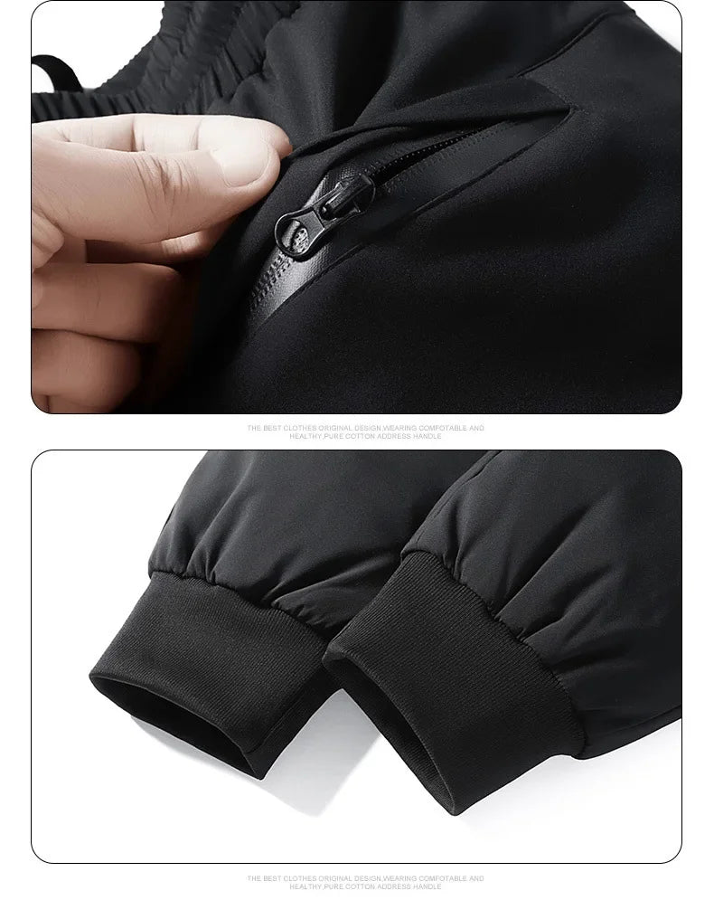 Luxury Winter Thick Warm Windproof Waterproof White Duck Down Pants Men New Down Pants Outward Wearing Cold Proof Sports Pants