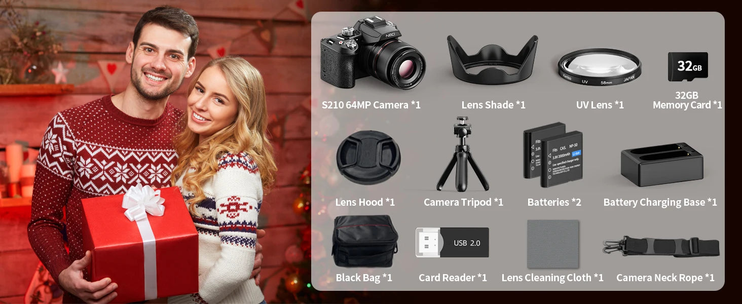 NBD 5K&64MP Digital Cameras For Photography, 16X Optical Zoom Camera With WiFi & App Control, Vlogging Camera With Auto Focus.