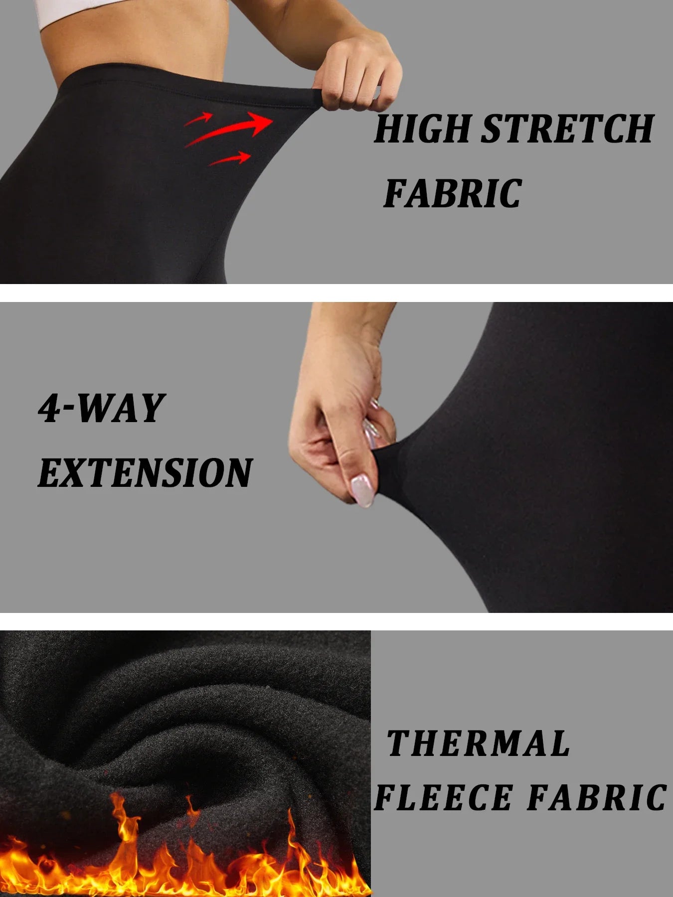 5PACK Super Soft Fleece Lined Leggings Women, Workout Yoga Running Thermal Warm Pants For cold winter.