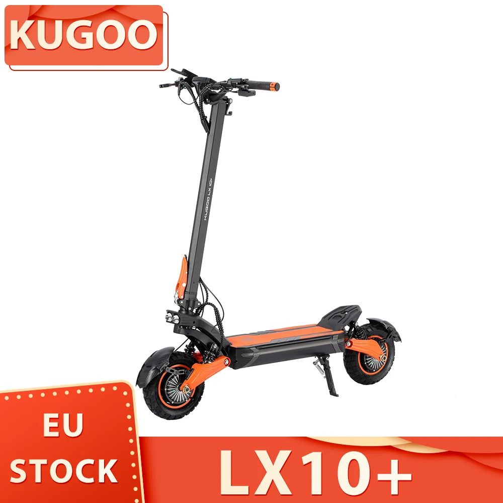 Kugoo LX10+ Electric Scooter 2*1400W Motor 60V 20.8Ah Battery 10 inch Tires 72km/h Max Speed 90km Range Hydraulic Disc Brakes.