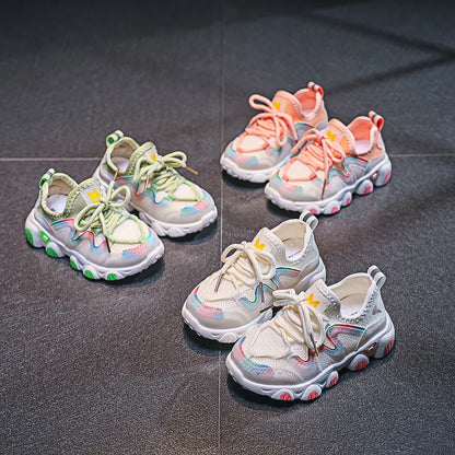 Children's Sports Shoes for Toddlers Boys Girls Little Kids Running Sneakers Air Mesh Breathable Soft Fashion Classic Casual New.