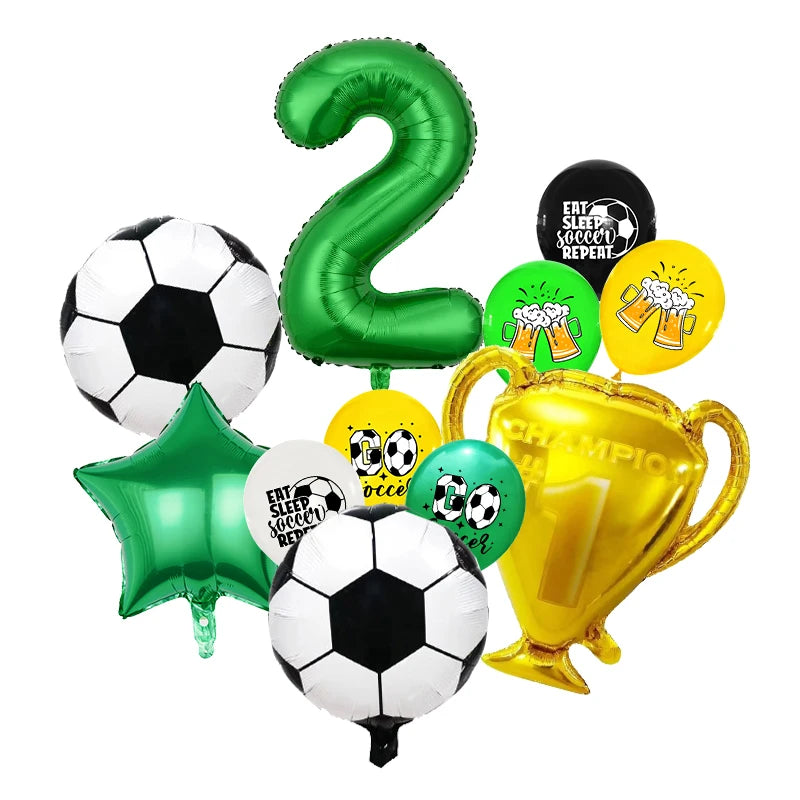 Fußball Geburtstag Dekoration Party Supplies Geschirr Luftballons Set Süßigkeiten Geschenkboxen Fußball Geburtstagsgeschenke Kinder Geburtstagsgeschenke