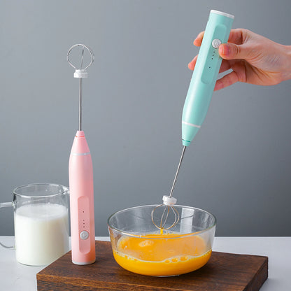 Powerful Milk Frother Wand Mini Handheld Milk Frother Whisk Rechargeable Drink Mixer for Coffee Lattes.