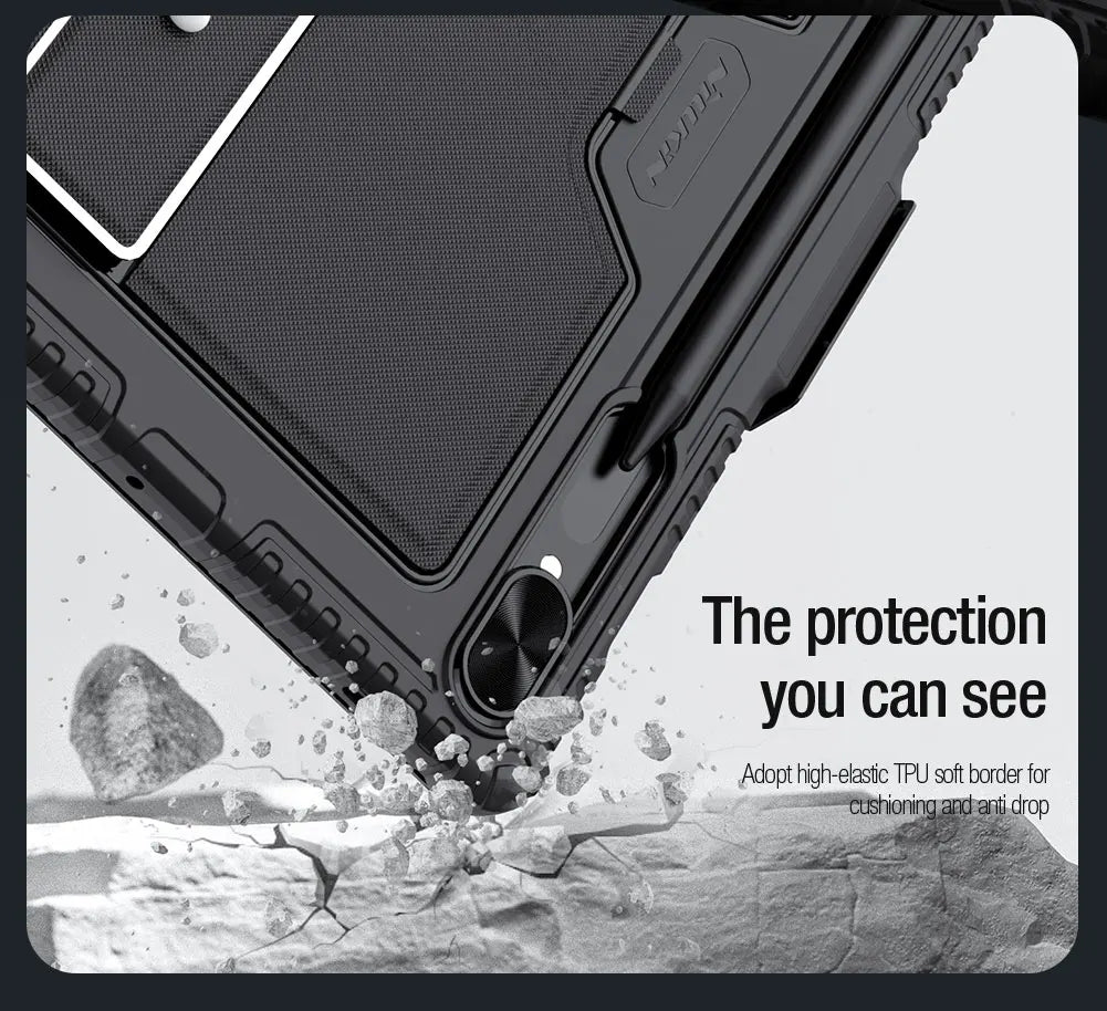 NILLKIN Magic Keyboard For Samsung Galaxy Tab S10 FE+ Case Backlight Keyboard For Samsung S10/S9 Plus Case With Len Protection.