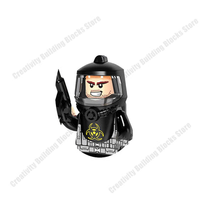 New Hot Series Gray Shark Boy Girls 3D Model DIY Building Bload Toys Classic Movie Children's Toys Gifts