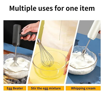 portable Handheld Electric Egg Beater Mini Battery Powered Milk Frother Coffee Drink Mixer Milk Foamer Kitchen Tools.