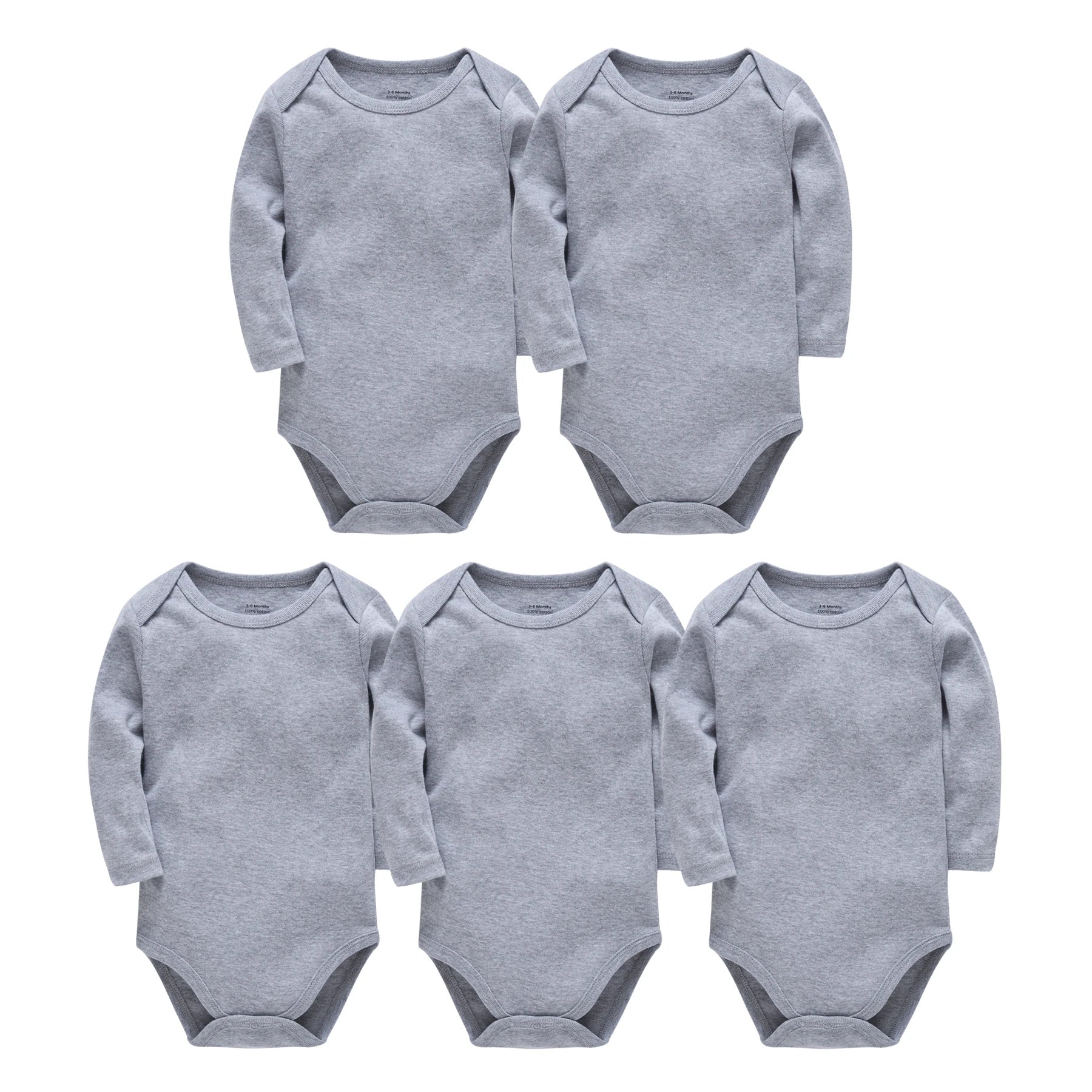 Kavkas 3 Stück 5 Stück 7-teiliger Baby-Body für Jungen, 0–24 Monate, 100 % Baumwolle, volle Ärmel, Herbst-Kleidung für Neugeborene.