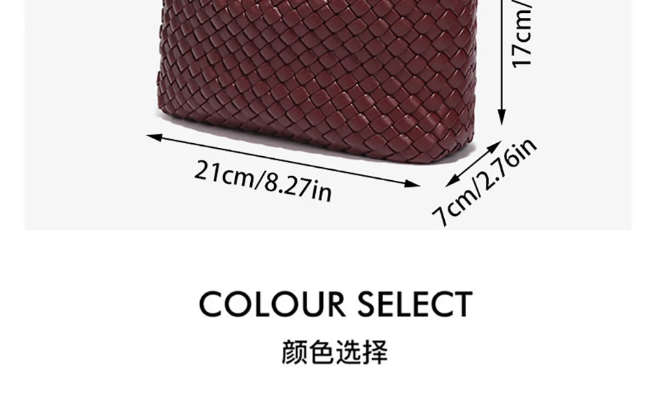 Woven Shoulder Bag for Women Crossbody Tote Bag for Women Small Handbag Vegan Leather Purse Tote Handbag Hobo Bag.