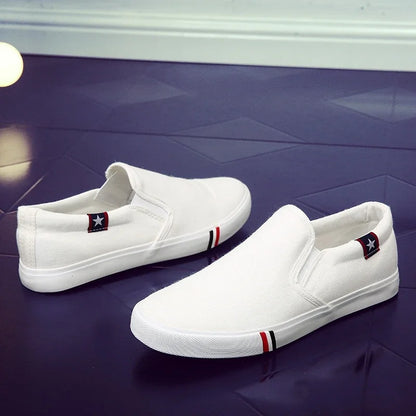 Men Casual Shoes Slip on Canvas Loafers Comfortable Walking Flats for Man Dude Non Slip Soft Moccasins Sneakers Summer.