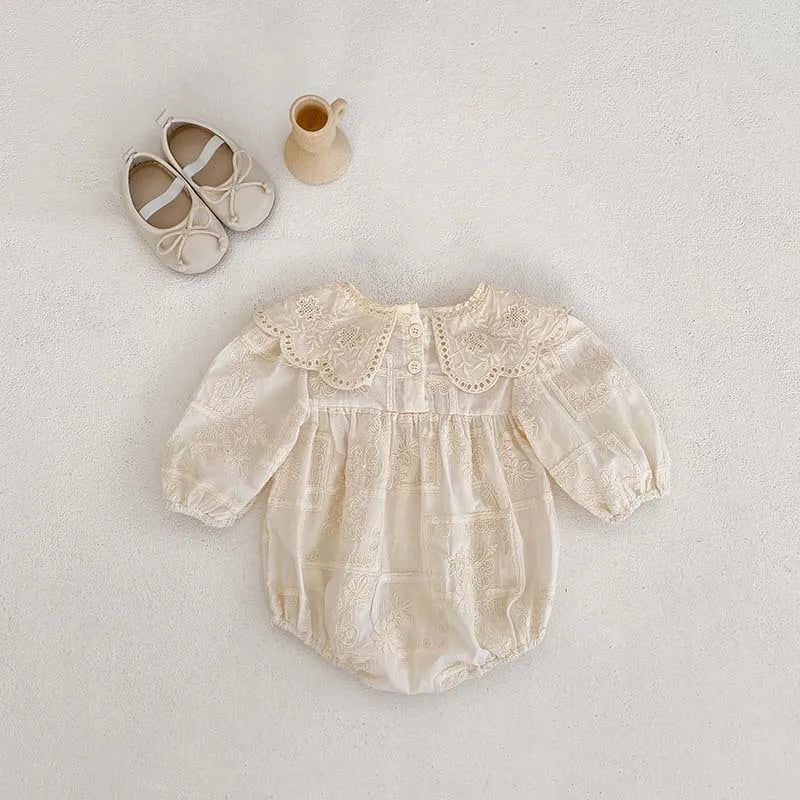 Frühling Baby Body Schwestern Kleid Blume Stickerei Kleid für Kleinkind Mädchen Kleinkind Outfit