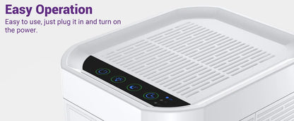 LOEFME 1000ml Electric Dehumidifier with Quiet & Auto Shut Off 7 Colorful LED, Portable Mini Dehumidifier for Wardrobe, Bathroom.