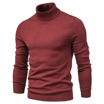 New Winter Men's Turtleneck Thick Sweaters Casual Turtle Neck Solid Color Quality Warm Slim Turtleneck Sweaters Men Pullovers To.