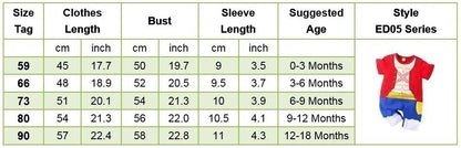 Baby Sommer kurz ärmel ige Baumwolle Anime Overall Jungen Mädchen Rollenspiel Kostüme Baby Kurzarm Body suits Kinder Stram pler