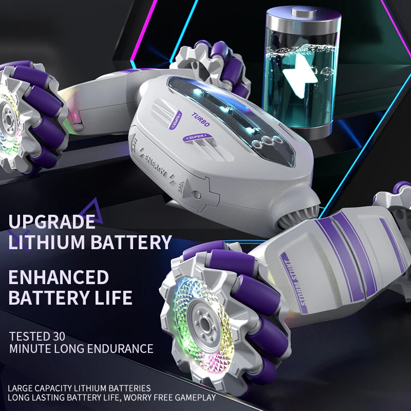 Teeggi S922 2.4G RC Stunt Car 4WD Double Remote Control 360° Degree Rotation RC Off Road Climbing Kids Rc Drift Car Toy for Gift.