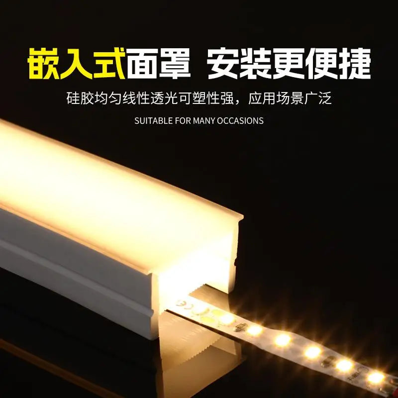 Flexible Embedded LED Neon Tube Silica Gel Covering Silicone Diffuse Channel DIY Outdoor Waterproof Strip Light WS2812B WS281.