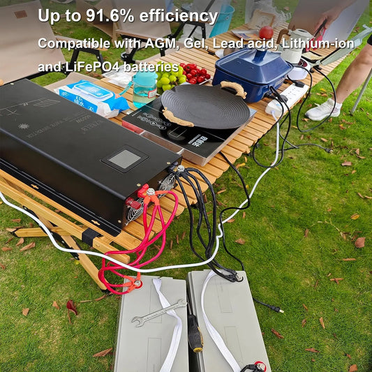 12KW Split Phase Pure Sine Wave Inverter 24/36/48/72/96V DC to 110/220V,120/240V Converter Remote Control For Home Power Bank.