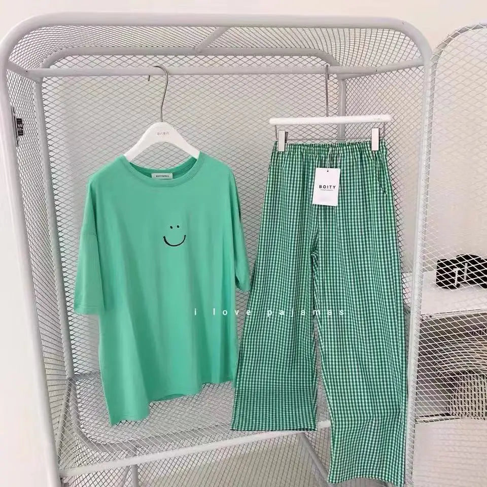 Sommer Neue Damen Pyjamas Loungewear Sets Beliebte Frühling und Herbst Kurzarm Loungewear Weibliche Student Nachtwäsche Loungewear.