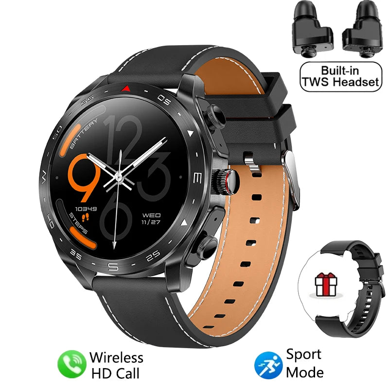 2024 New Smart Watch TWS 2-in-1 Bluetooth Earphones HIFI 9D Sound Quality Bluetooth Call For Men and Women Sports Smartwatches