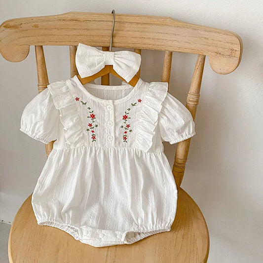 MILANCEL Sommer Baby Kleidung Kleinkind Girs Ein Stück Stickerei Body
