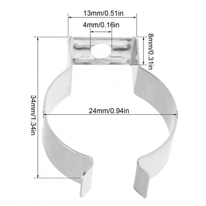 50pcs T8 U Clips Holder Bracket for LED Light Bulbs Fluorescent Tube Pipe Clamps Factory Fluorescent Lamps.