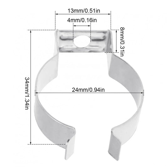 50pcs T8 U Clips Holder Bracket for LED Light Bulbs Fluorescent Tube Pipe Clamps Factory Fluorescent Lamps.