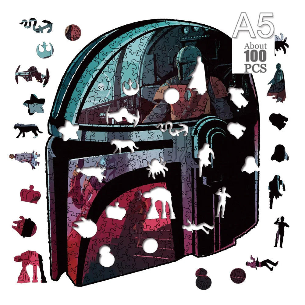 Movie Characters Wooden Puzzle Film Star Wood Jigsaws 2D Magic School Badge Character Jigsaw Toys for Kids