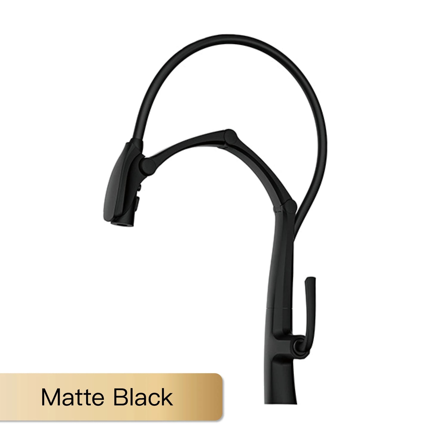 AITANA Gun Grey Luxury Brass LED Display Kitchen Faucet，Touchless Sensor，Pull-Out 3-Function Spray Water-Saving SinK Mixer