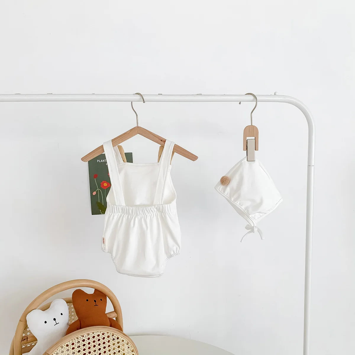 2023 neue Im Sommer Infant Neugeborene Baby Mädchen Jungen Cartoon Bär Druck Outfits Kinder Baumwolle Overalls Geschenk Hut Bodys