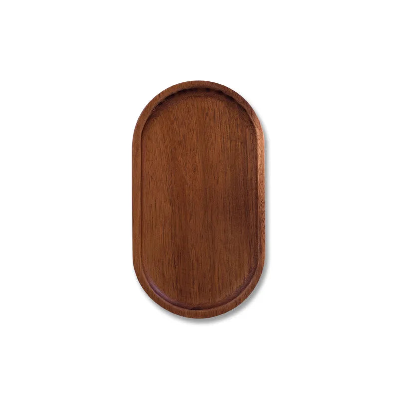 Solid Wooden Tray Rectangular Plate Fruit Snacks Food Storage Trays Hotel Home Oval Serving Tray Decorate Supplies.