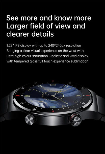 2025 NFC Bluetooth Call Smart Watch Men Full Screen GPS Sports Bracelet Waterproof ECG Health Monitor SmartWatch for IOS Android.