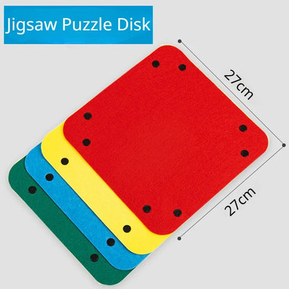 6 Colors Jigsaw Puzzle Disk Set 1000 Pieces Plus Portable Multifunctional Pad Storage Partition Tray for Kids and Adults.