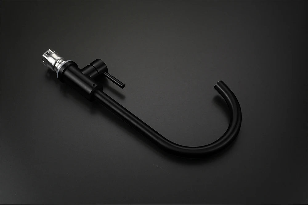 Black Kitchen Faucet Stainless Steel Kitchen Mixer Single Handle Single Hole Kitchen Faucet Brushed Nickle Mixer Sink Tap