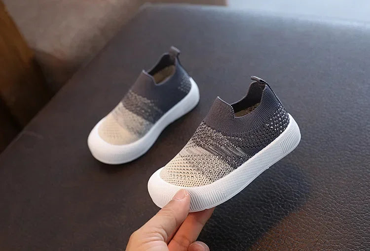 Children Shoes Spring Autumn Kids Sneakers Soft Breathable Mesh Boys Slip-on Shoes Patchwork Color Girls Shoes.