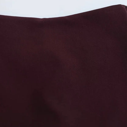 High Waist Solid Skort for Women Fashion Side Zipper Female Shorts Skirts Mujer.