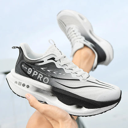 Cushioning Running Shoes 9PRO for Men Carbon Board Sneakers Outdoor Training Sports Lightweight Breathable Shoes Women's 2025.