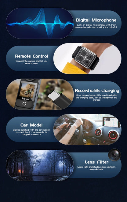 SJCAM C300 Pocket Action Camera 4K FHD With Long Battery Life Video 30M Waterproof 5G WiFi Camera Sport Action Cam