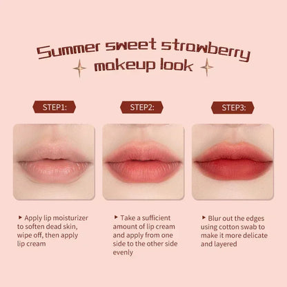 Flower Knows Strawberry Rococo Series Cloud Lip Cream Lip Gloss Long Lasting Velvet Lip Tint Lipstick for Women Cosmetic.