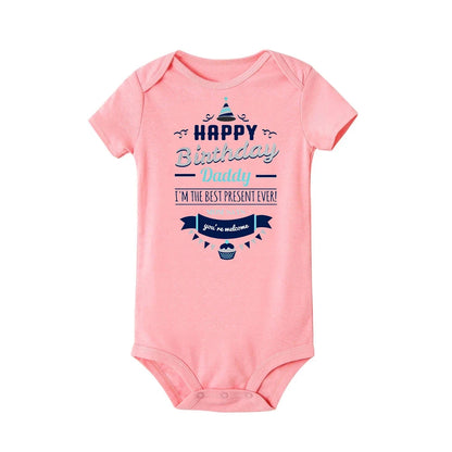 Alles Gute zum Geburtstag Papa Neugeborenes Baby Body Geschlechtsneutrale Babyartikel Säuglingskleidung Zwillinge Outfit Strampler Vater Geburtstagsgeschenk.