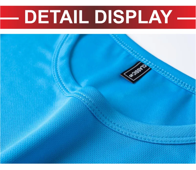 Summer Quick-drying T-shirt Custom Logo Breathable Sports Top Embroidery Personalized Logo Team Activity T-shirt Print Pattern.