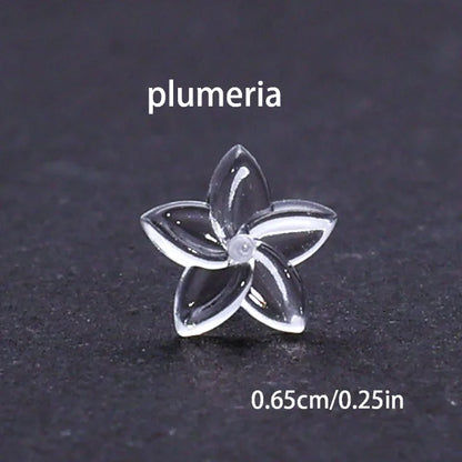 2/100Pcs Mini Resin Ear Studs for Women Anti-allergy Prevent Allergy Transparent Girls Invisible Cute Earring Piercing Jewelry.