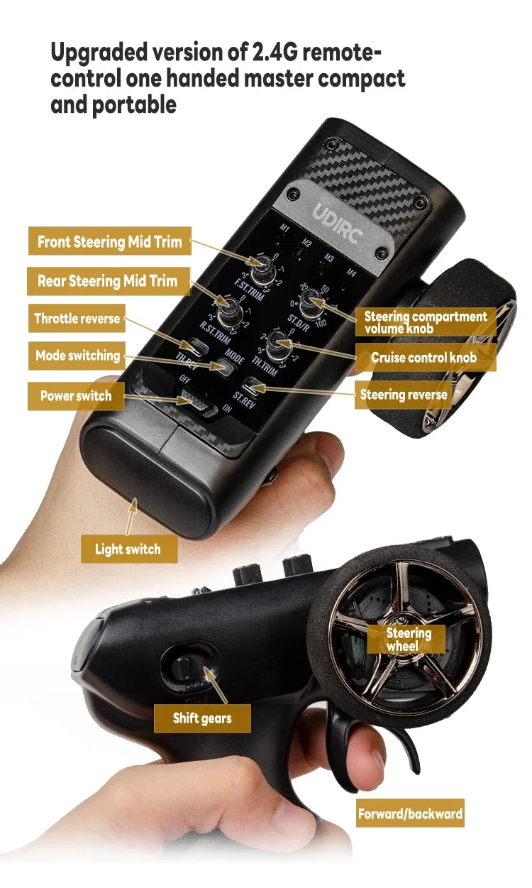 1/24 RC Crawler UDIRC UCX2405 Brushless/Brushed Motor 4WD Off-road Mini Rock Crawler Climbing Vehicle RTR RC Car Toys.