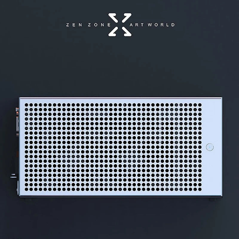 ZZAW C2 C2P M-ATX Computer Case Side Transparent MINI-ITX All Aluminum Desktop Office Small Chassis Supports Long Graphic Card.