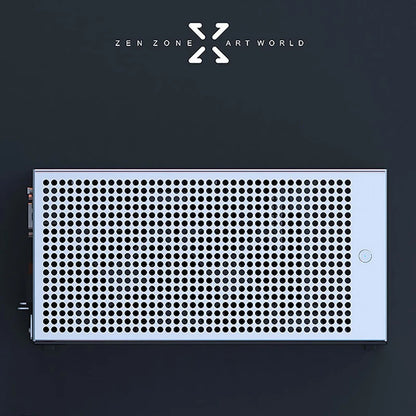 ZZAW C2 C2P M-ATX Computer Case Side Transparent MINI-ITX All Aluminum Desktop Office Small Chassis Supports Long Graphic Card.