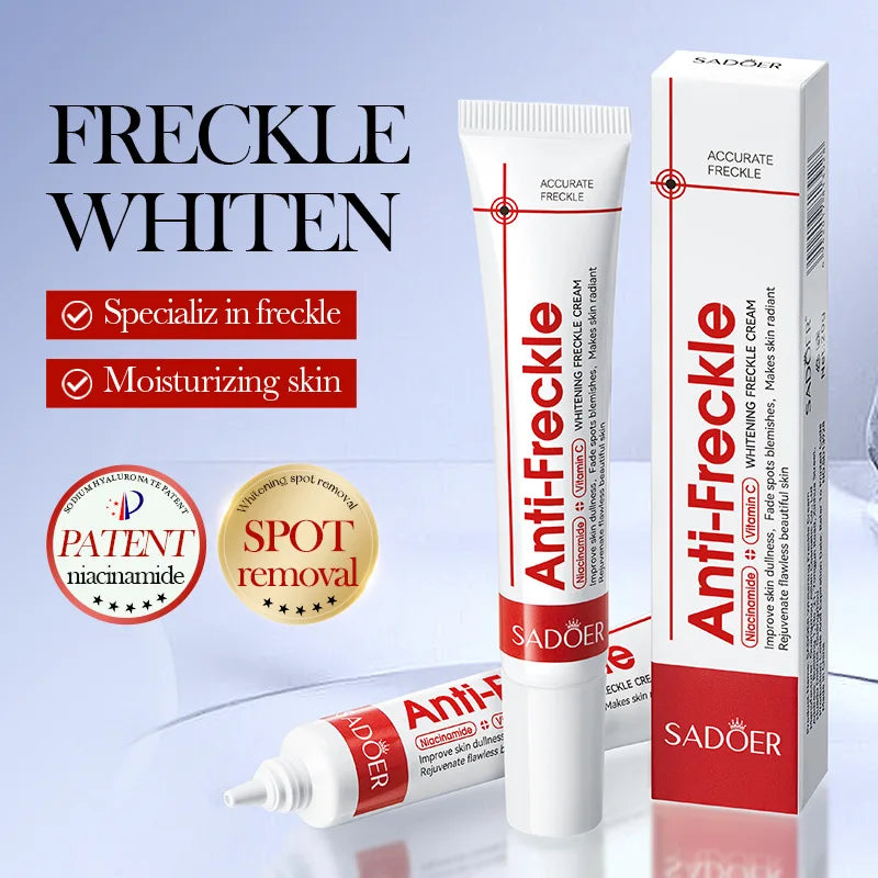 SADOER Anti Freckle Cream Face Whitening Creams Spot Removing Anti-aging Moisturizing Freckles Removal Facial Cream Skin Care.