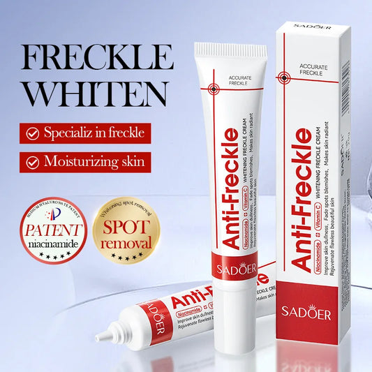 SADOER Anti Freckle Cream Face Whitening Creams Spot Removing Anti-aging Moisturizing Freckles Removal Facial Cream Skin Care.