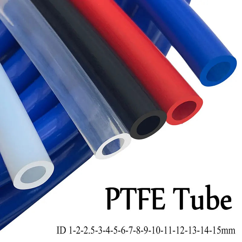 ID 0.6/2/2.5/3/4/5/6/7/8/9/10/12/14 1M PTFE Tube Clear PiPe F46 Insulated Hose Rigid Pipe For 3D Printer filament 1.75mm 5Color.